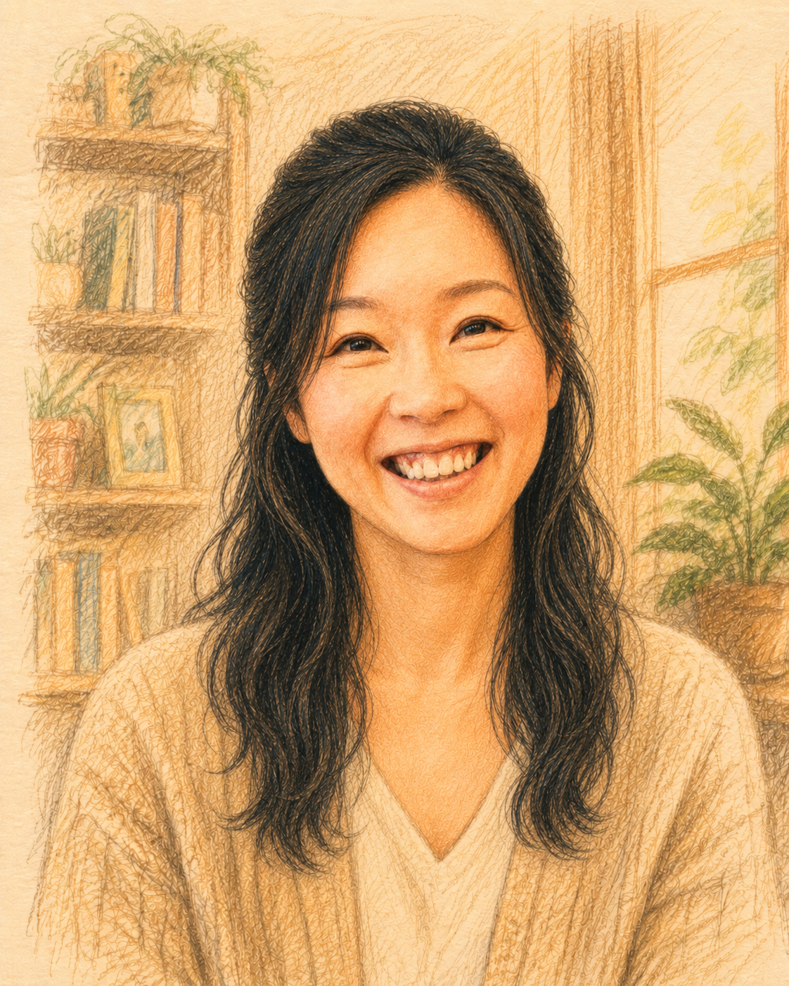 Pencil portrait of Charissa