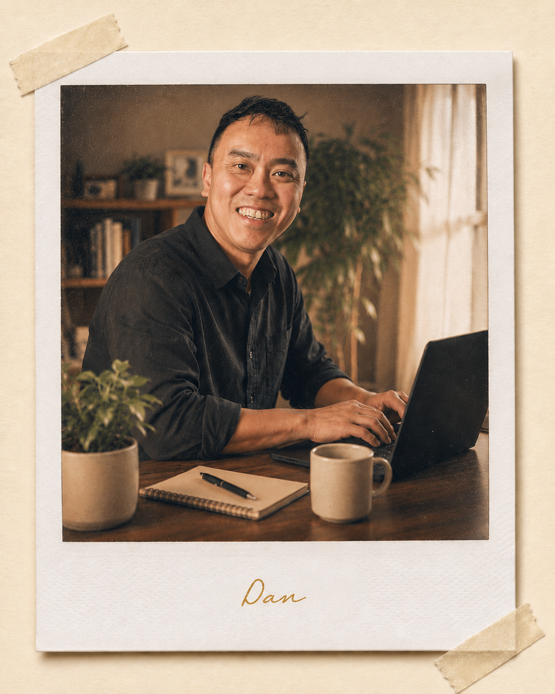 Dan, at his desk